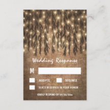 Trauerweiden-Baum Vintage-Hochzeits-RSVP-Karten