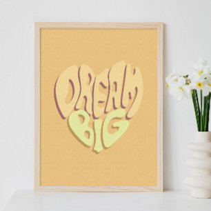 Traum Big: Gelbe positive Worte Poster