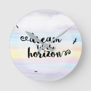 Traum bis zum Horizont Runde Wanduhr