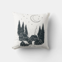 Traum der Weihnachtsnacht - Doppelseitiger Winter Kissen