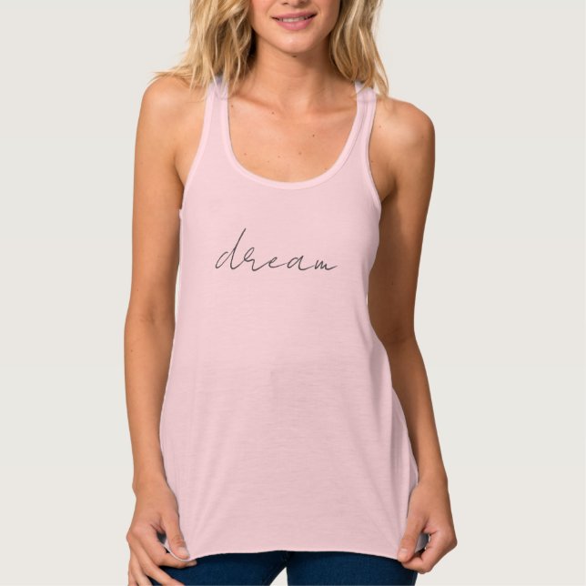 Traum Elegant Moderne Typografie Tank Top (Vorderseite)
