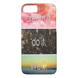 Traum, es erledigt es Motivierend Zitat Case-Mate iPhone Hülle