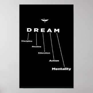 TRAUM, Geschenk für Unternehmer, Motivationsposter Poster