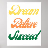 Traum glaube erfolgreich Motivierend Typografie