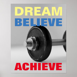 Traum Glauben Erreichen Motivations-Bodybuilding Poster