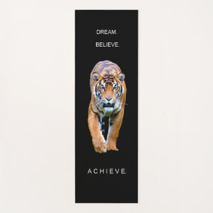 Traum glauben erreichen Motivierend Tiger Black Yogamatte