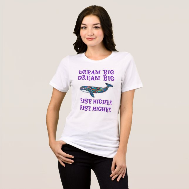 Traum groß, höher aufsteigen Tri-Blend shirt (Vorderseite voll)