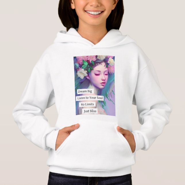 Traum groß, inspirierendes Zitat für Tochter Hoodie (Vorderseite)
