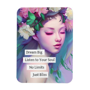 Traum groß, inspirierendes Zitat für Tochter Magnet