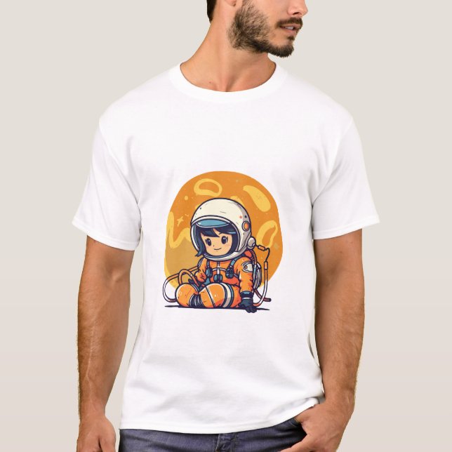 Traum groß, kleiner Astronaut T-Shirt (Vorderseite)