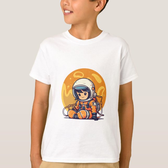 Traum groß, kleiner Astronaut T-Shirt (Vorderseite)
