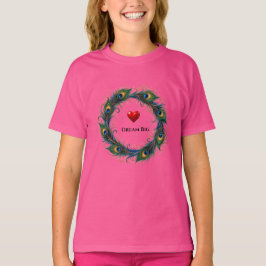 Traum groß Pfauenfeder Kreis Kinder T-Shirt