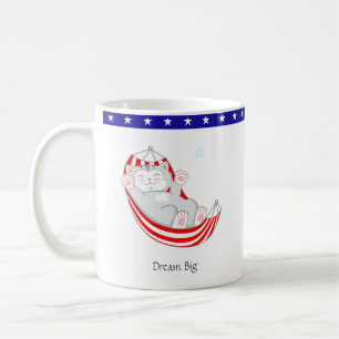 Träum groß süße Kätzchen Katze Kaffeetasse
