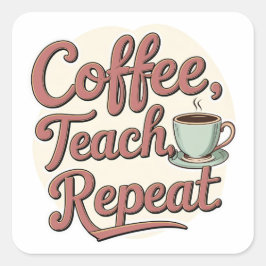 Traum große Arbeit hart Motivierend zurück zur Sch Quadratischer Aufkleber