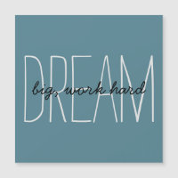 Traum große Motivation Zitat Türkis Magnetkarte