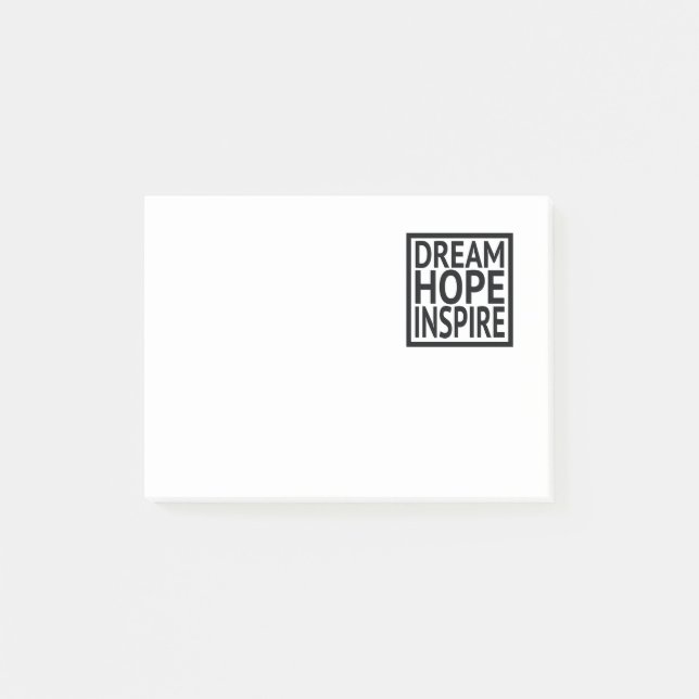 Traum - Hoffnung - inspirieren Sie Post-it Klebezettel (Vorderseite)