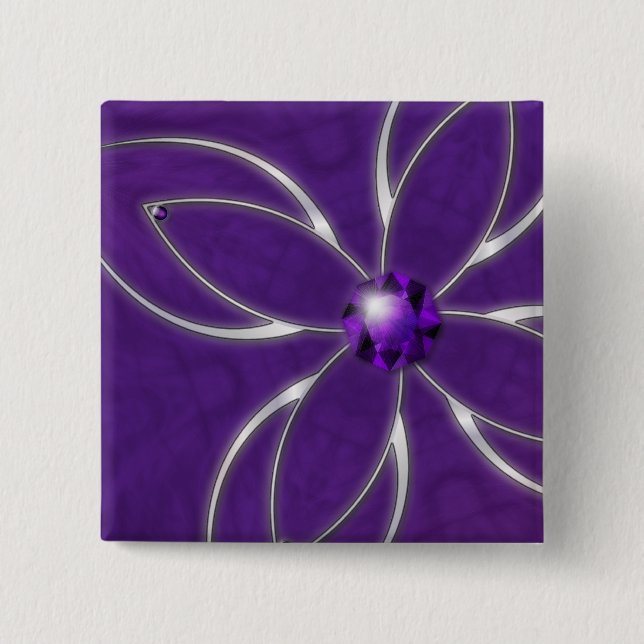 Traum in Amethyst-Knopf Button (Vorderseite)