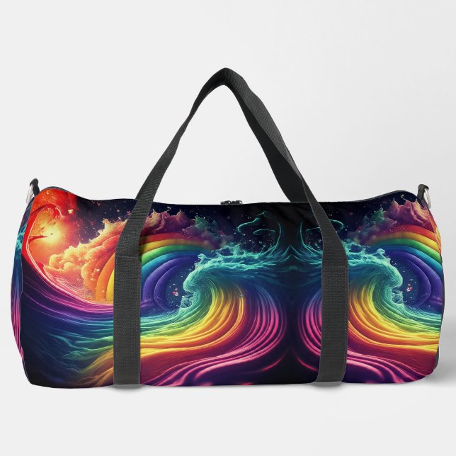 Traum in Farben Druckknopf Nähtasche Duffle Bag (Vorderseite)