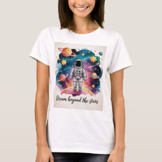 Traum jenseits der Sterne – Stehender Astronaut-T- T-Shirt