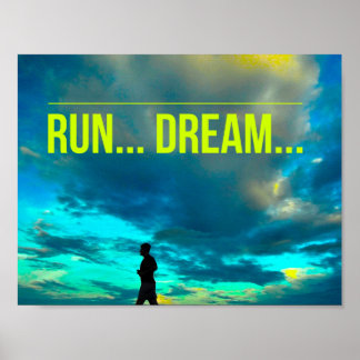 Traum laufen - Motivierend Poster laufen