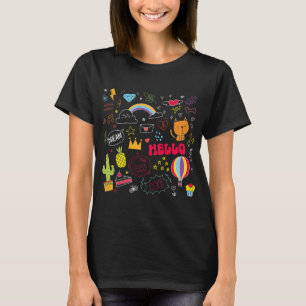 Traum Liebe Hallo Visuell Zeichnend Doodle Art T-Shirt