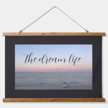 Traum Life Quote Rosa Blue Beach Ocean