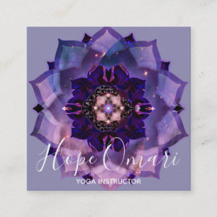 Traum-Lotus-Meditations-Mandala Quadratische Visitenkarte