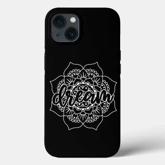 Traum Mandala in Weiß Case-Mate iPhone Hülle (Rückseite)