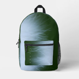 "Traum" mit luftigem Löwenzahn Flaum Hintergrund Bedruckter Rucksack