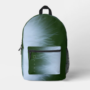 "Traum" mit luftigem Löwenzahn Flaum Hintergrund Bedruckter Rucksack