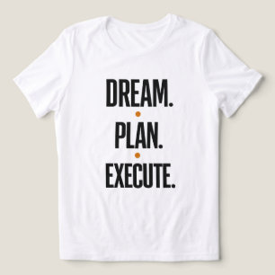 Traum Plan Ausführen Motivierende Typografie Damen Tri-Blend Shirt
