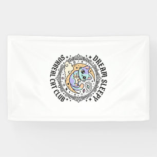 Traum Schläfrige Surreal Katzen Lustiges Katzenlie Banner