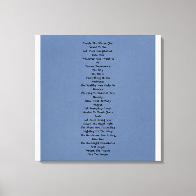 Traum Tremendous Leinwanddruck (Vorderseite)