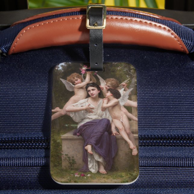 Traum vom Frühling, Rêve de Printemps von Bouguere Gepäckanhänger (Vorderseite Insitu 2)