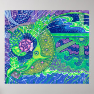 Traum vom Vollmondsurrealismus der Fantasie der Me Poster