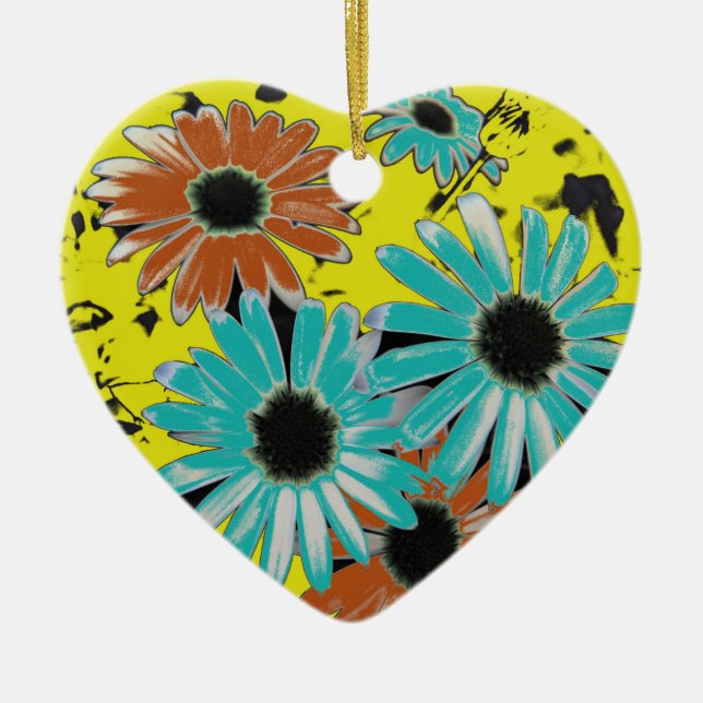 Traum von Daisies Keramik Ornament (Vorne)