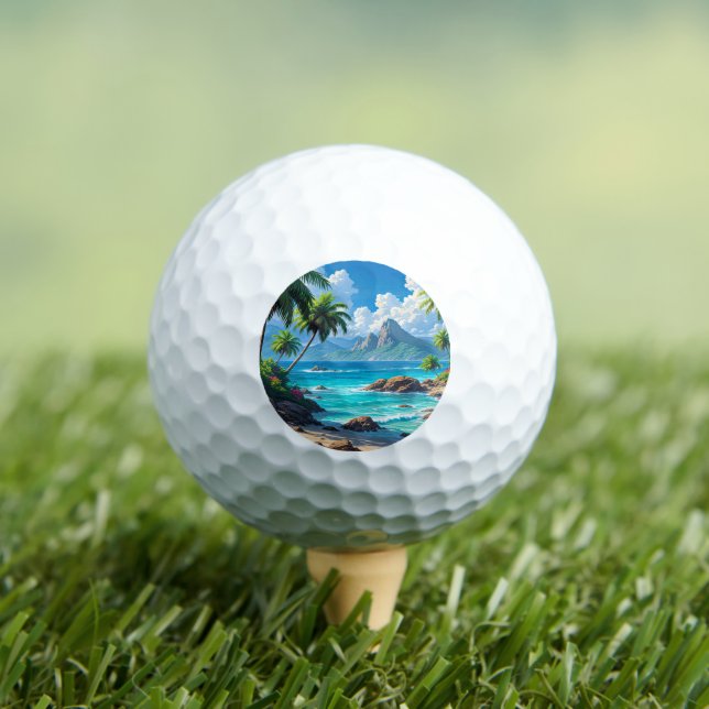 Träum weiter, tropisches Paradies, Golfball (Insitu T-Shirt)