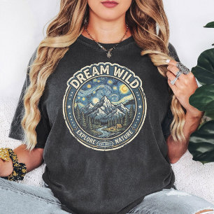 Traum Wild Natur Erkunden Berg Abzeichen T-Shirt