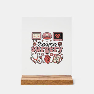 Trauma-Chirurgie Vintage-Medizin Vektor-Shirt-Desi Acrylschild