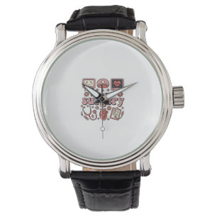 Trauma-Chirurgie Vintage Medizin Vektor-Shirt-Desi Armbanduhr