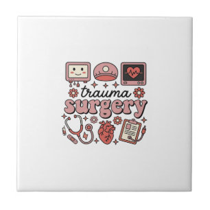 Trauma-Chirurgie Vintage Medizin Vektor-Shirt-Desi Fliese