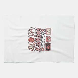 Trauma-Chirurgie Vintage Medizin Vektor-Shirt-Desi Geschirrtuch