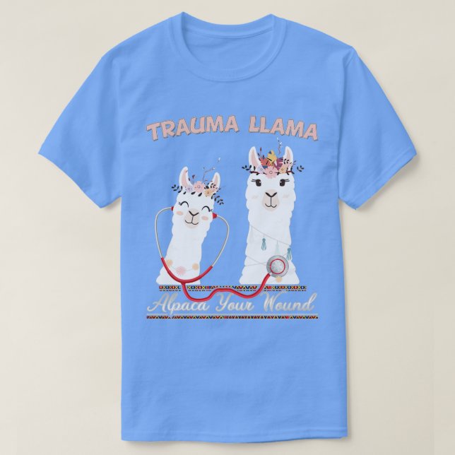 Trauma Llama Alpaca Your Wound Llama Alpaca T-Shirt (Design vorne)
