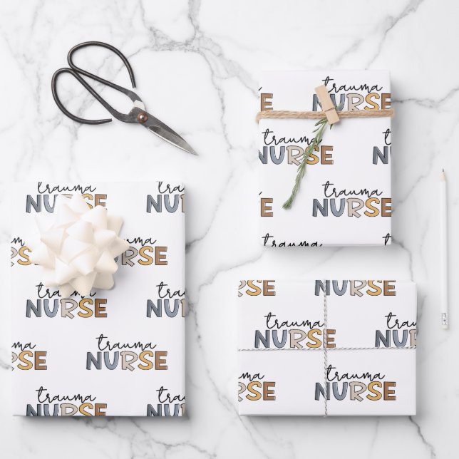 Trauma Nurse Trauma Pflege Geschenkpapier Set (Vorderseite)