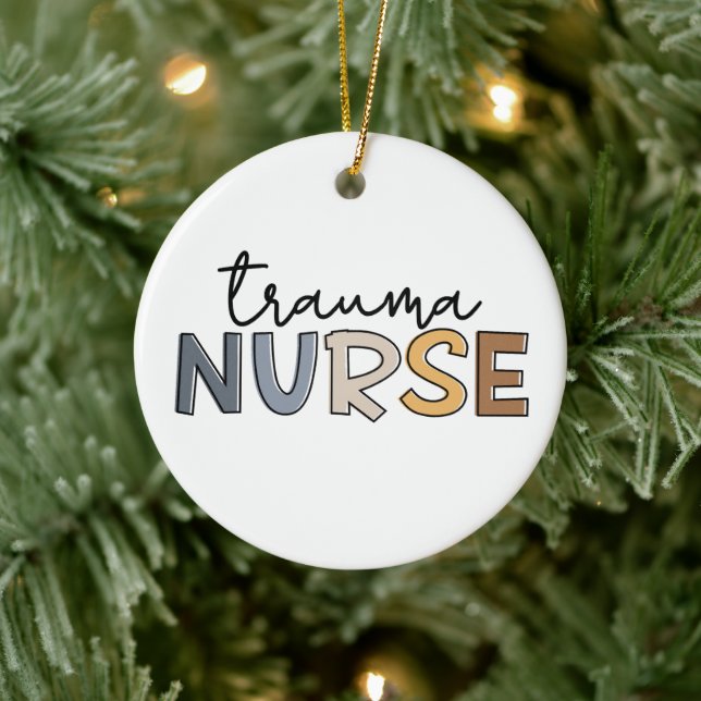 Trauma Nurse Trauma Pflege Keramik Ornament (Baum)