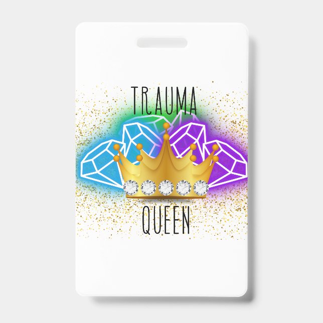 Trauma-Queen-Abzeichen-Halter Ausweis (Vorderseite)