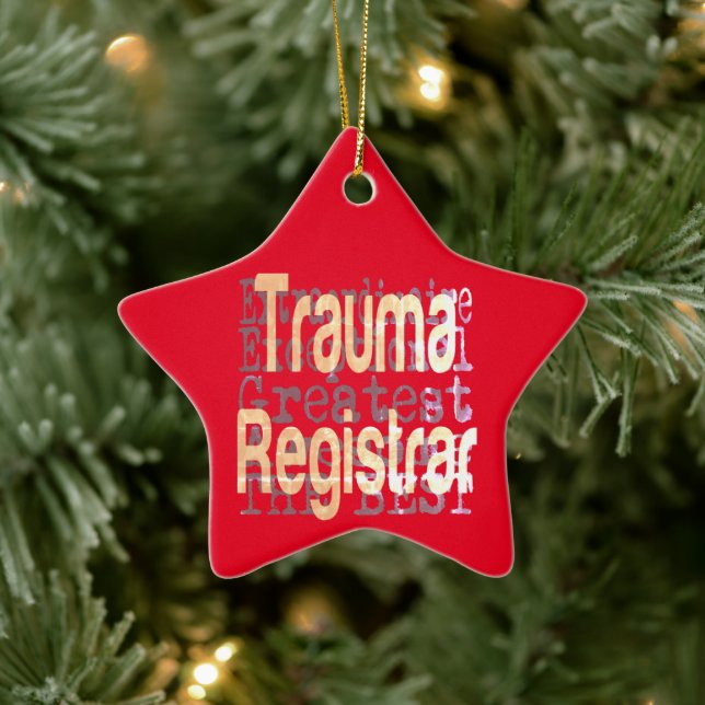 Trauma Registrar Extraordinaire Keramik Ornament (Baum)