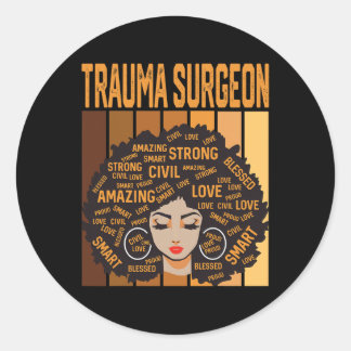 Trauma Surgeon Powerful Black History Month Black  Runder Aufkleber