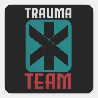 Trauma Team Cyber Gaming-Geschenk Quadratischer Aufkleber