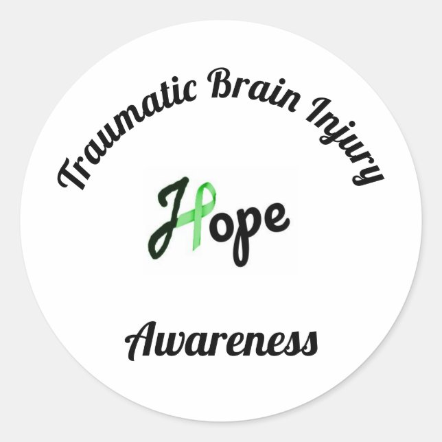 Traumatic Brain Injury Awareness Sticker (Vorderseite)